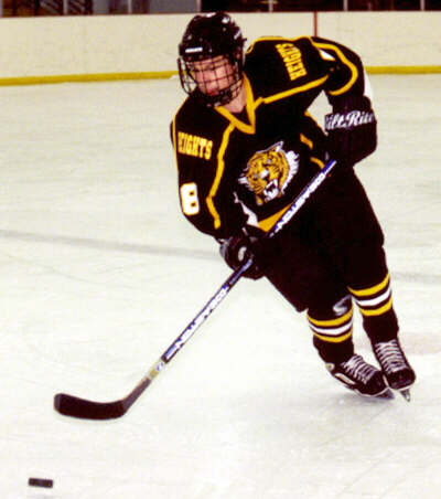 Kyle Barden turns up ice.