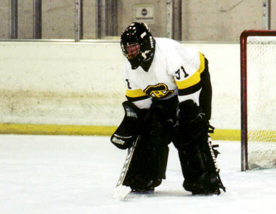 Matt Crowell tends goal for the Tigers.