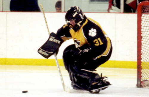 Matt Crowell makes a save.