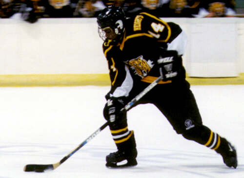 Marcus Dancy carries the puck against Padua.