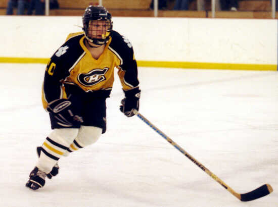 Jeremy Holmes moves into the offensive zone.