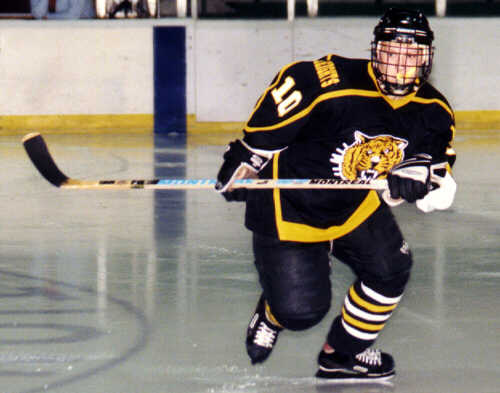 Jeremy Holmes skates against St. Ignatius.