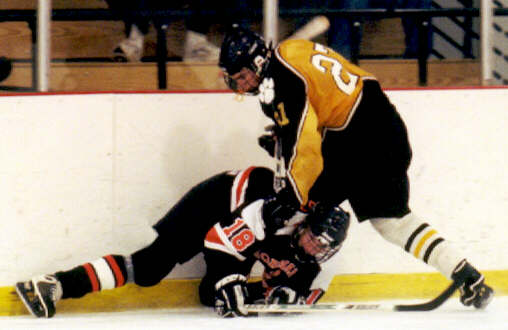 Andrew West tangles with a Normandy Invader.