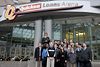 Quicken Loans Arena provides the backdrop for the Tigers' team photo.