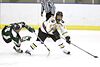 Chris Zirm keeps the puck away from a Nordonia forechecker.