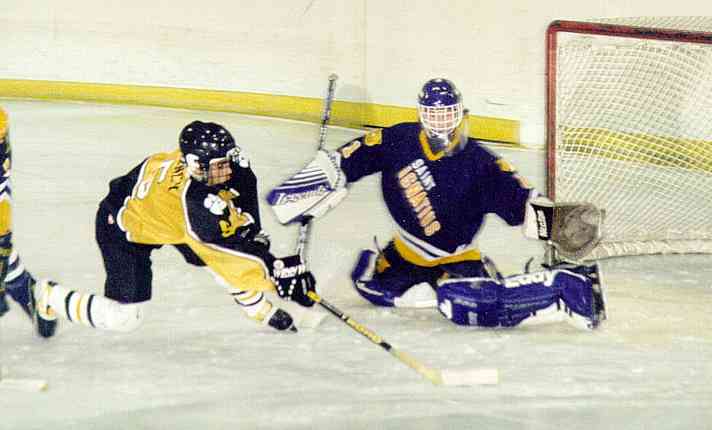 Chuck Dancy scores one of his two goals against St. Ignatius