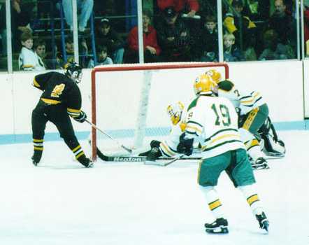 Brian Clark scores against St. Edward