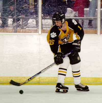 Sean Collins settles the puck