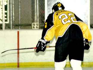 Ryan Wilkinson awaits a faceoff