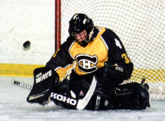 Matt Crowell closes the five hole on a St. Ignatius shot.