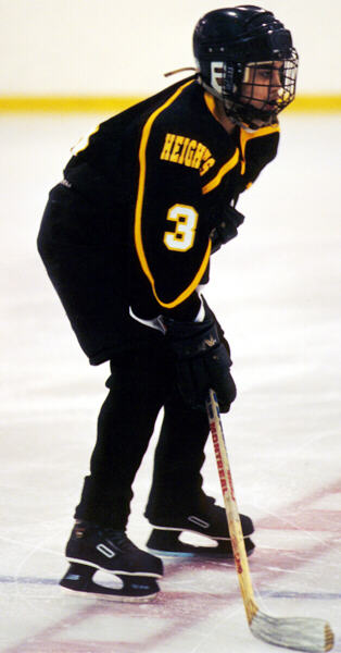 Jared Lavender anticipates the drop of the puck.