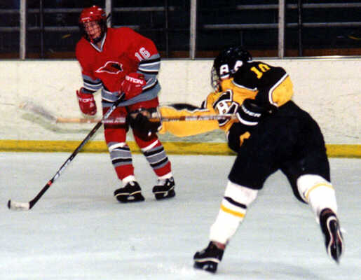 Doug Turner hammers a shot against Mentor.